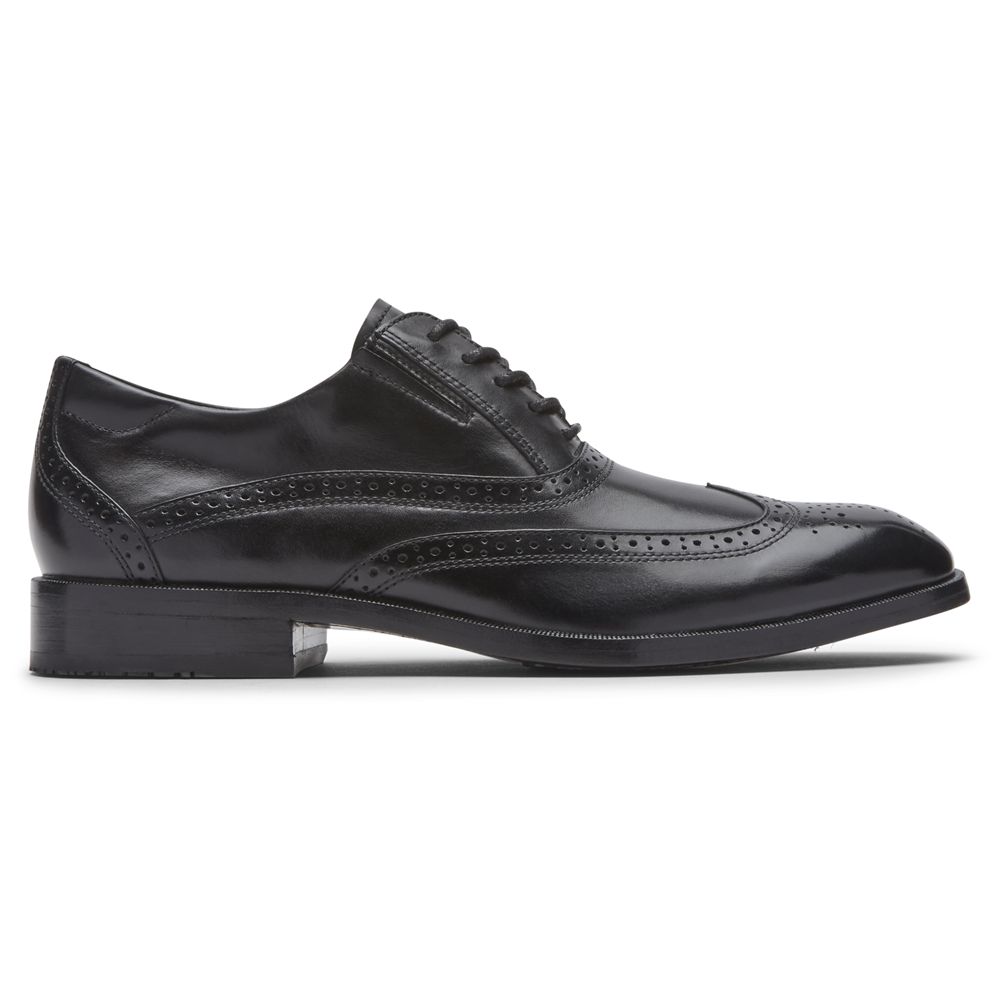 Scarpe Oxford Rockport Uomo - Total Motion Office Wingtip - Nere - KTYIGMF-16